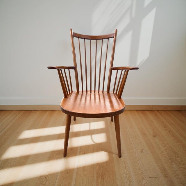 Set of 6 Spindle Armchairs by Albert Haberer for Hermann Fleiner, Germany, 1950s Rare set of six mid-century spindle...