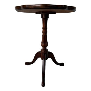 1970s Vintage George III–Style Mahogany Tripod End Table For Sale