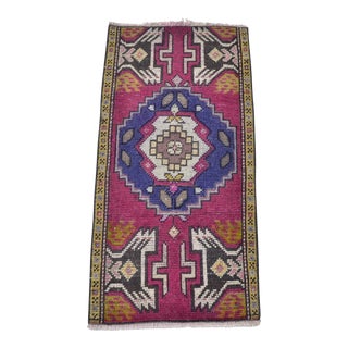 Purple Modern Hand Knot Small Rug For Sale