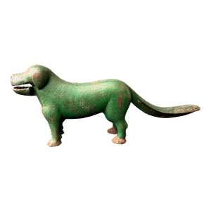 Antique Green Cast Iron Dog Nutcracker
