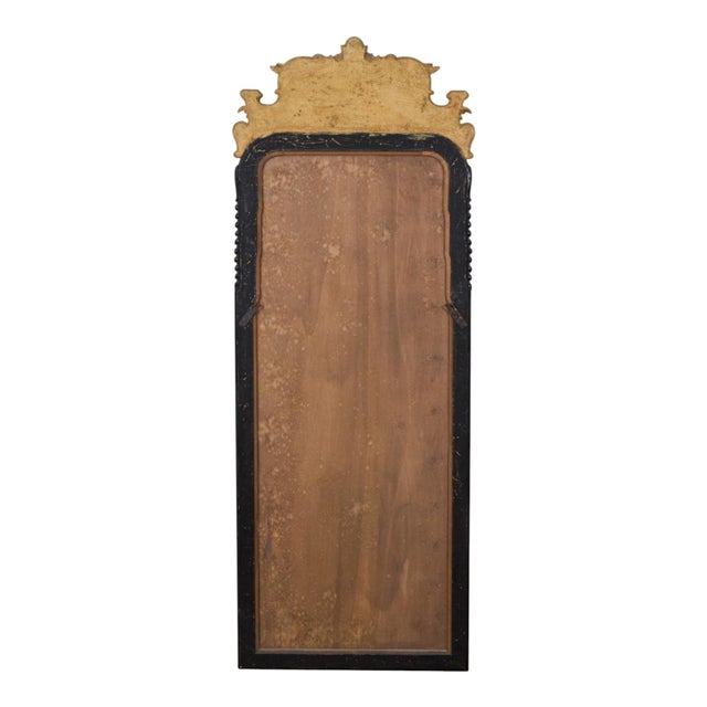 Art Deco Md-Century Italian English Georgian Style Trumeau Giltwood Chinoiserie Mirror For Sale - Image 3 of 12