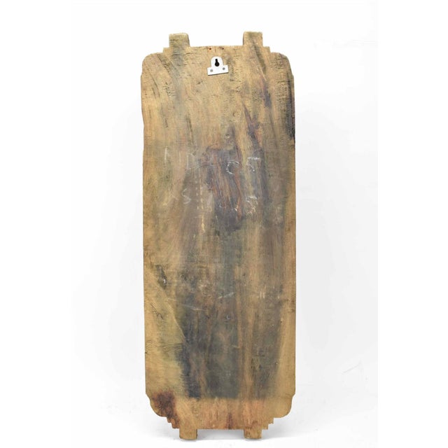 Brown Early 20th Century Large Indian Carved Wood Saraswati Temple Panel With Veena For Sale - Image 8 of 8