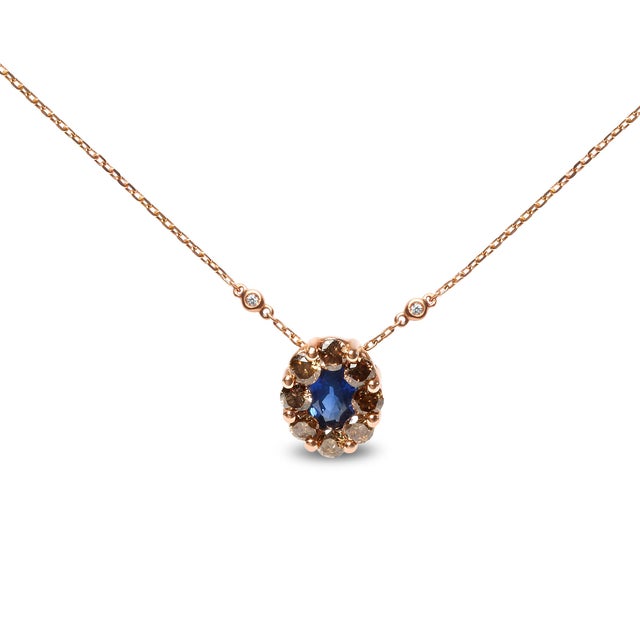 This 18k rose gold station necklace is a look you will turn to often thanks to its effortless and classy styling. At the...