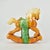 Rare vintage Tang Dynastystyle rocking horse figurine, crafted in the 1970s. Featuring a stunning multicolor drip glaze...