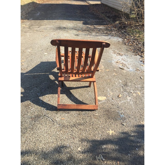 1910s Vintage Teak Queen Mary Deck Chair Chairish