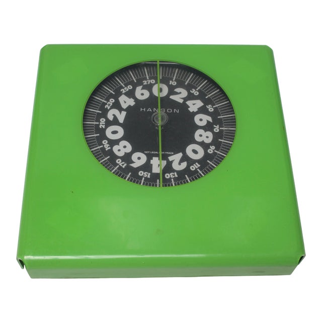 Mid-Century Modern Promotional Bathroom Scale in Lime Green by Hanson For Sale