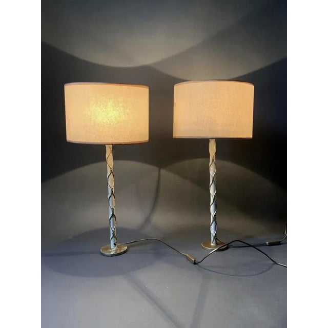 Metal French Table Lamp, Set of 2 For Sale - Image 7 of 11