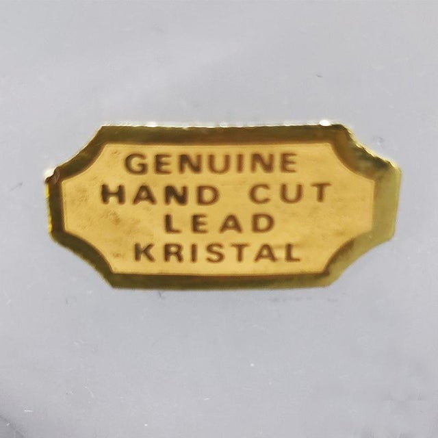 Ice Bucket with Glasses in Hand Cut Lead Crystal from Kristal, Italy, 1960, Set of 7 For Sale - Image 8 of 10