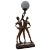 Art Deco Style Bronze Dancers Table Lamp, 1980s For Sale