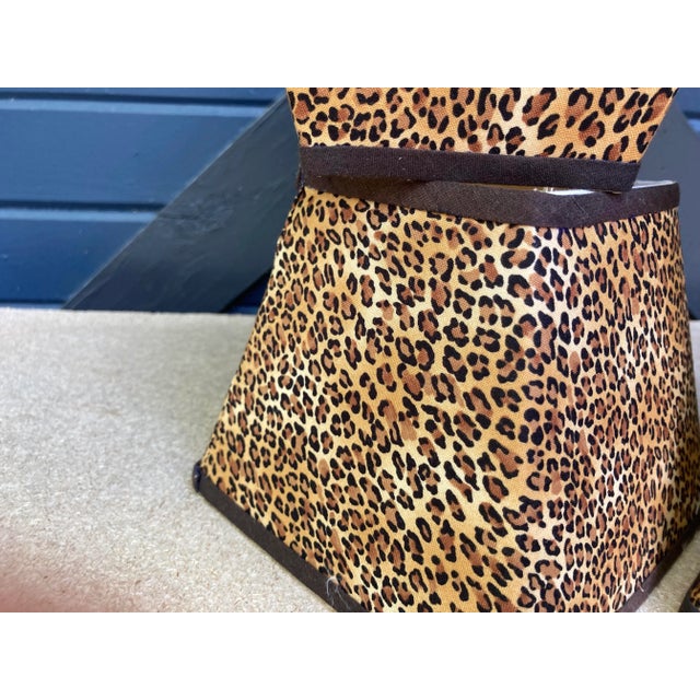Leopard Print Sconce Shades/4 For Sale In Philadelphia - Image 6 of 7