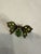Metal Antique Art Nouveau Insect Brooch with Green Paste Stones and Butterfly Bow Tie in C-Clasp, 1890s For Sale - Image 7 of 7