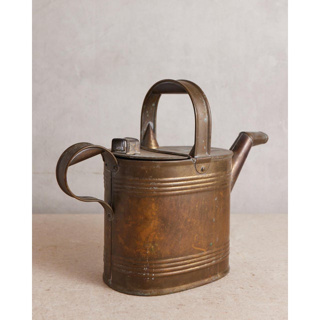 Brass Late 19th Century Victorian Brass Watering Can For Sale - Image 8 of 14
