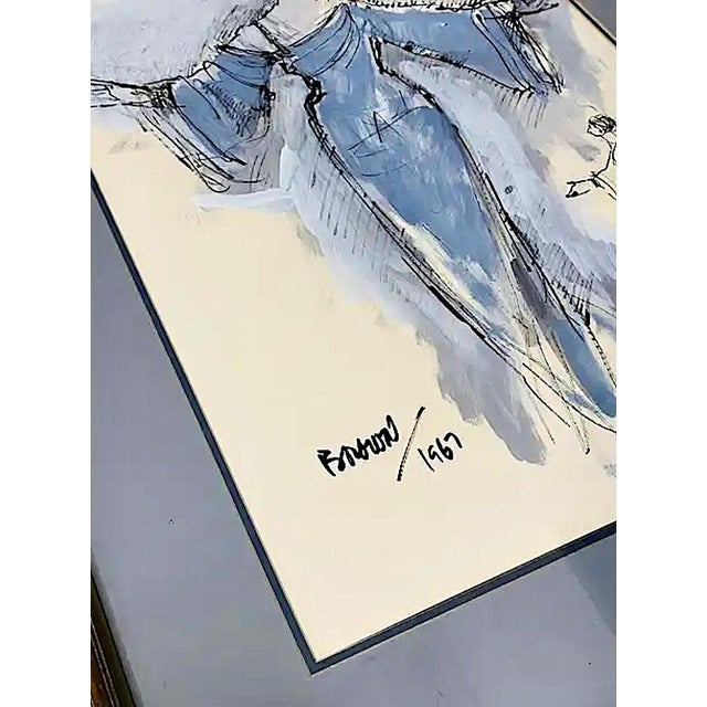 Original American Conservatory Theater “Thieves Carnival” Costume Illustration by Lewis Brown (1928-2011) For Sale - Image 9 of 10