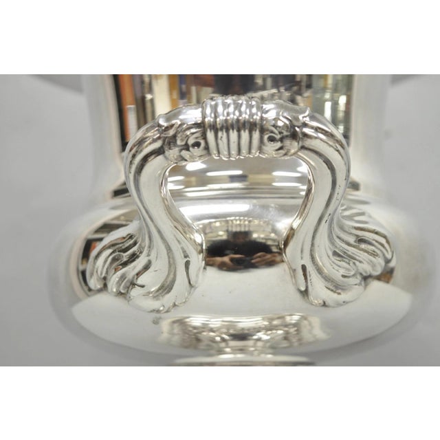 Mid 20th Century English Regency Silver Plated Trophy Cup Urn Champagne Chiller Ice Bucket by BSC For Sale - Image 9 of 16