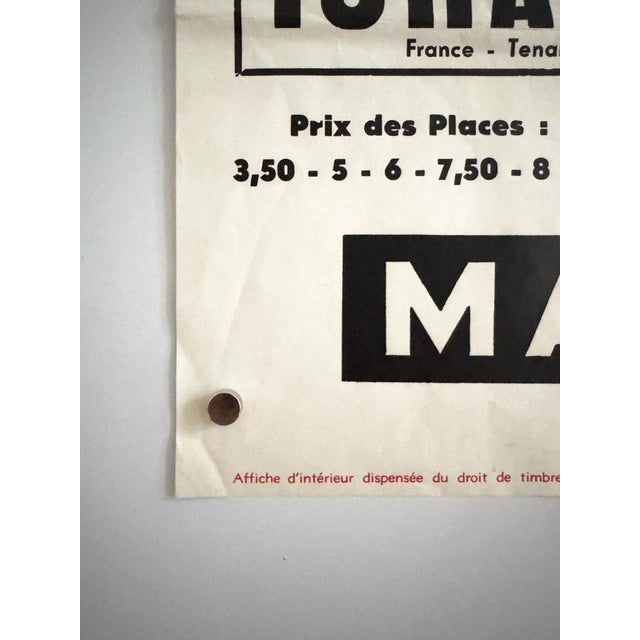 Paper Catch Amiens 1960 Original Wrestling Poster For Sale - Image 7 of 9