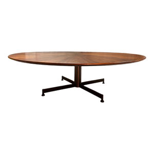 Florence Knoll Style Stow Davis Knife Edge Dining Table W/Bronze Base, 1960