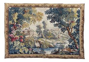Vintage French Jacquard The Lignon Tapestry in the style of Aubusson, 1970s