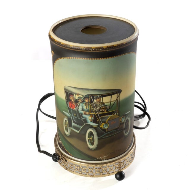 Red Vintage EconoLite Motion Lamp With Model T Car For Sale - Image 8 of 10