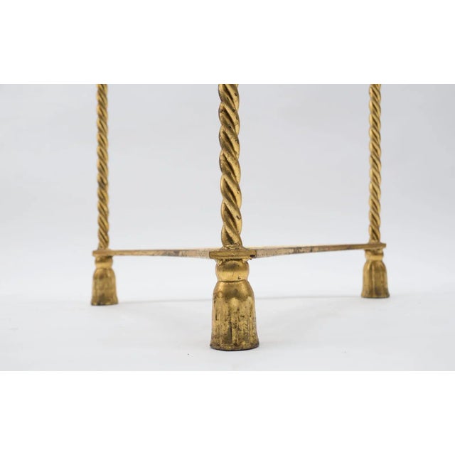 Italian Gold Plated Side Table, 1960s For Sale - Image 9 of 10