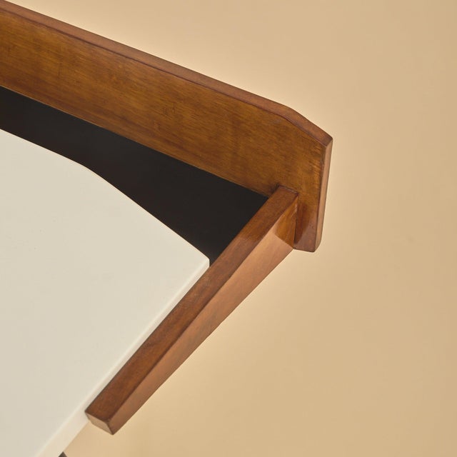 Italian Mahogany Console or Desk in the Manner of Luigi Fornasari, 1950s For Sale In Chicago - Image 6 of 11