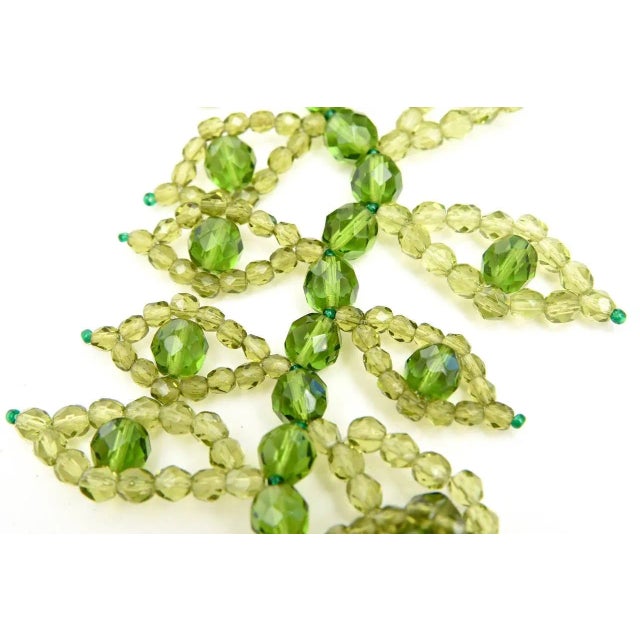 Vintage Italian Coppola E Toppo Chartreuse Kelly Green Beaded Wrap Necklace, 1993 For Sale - Image 9 of 9