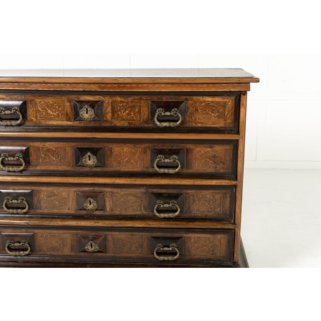 Antique Italian Walnut Chest of Drawers, 1700s For Sale - Image 3 of 9