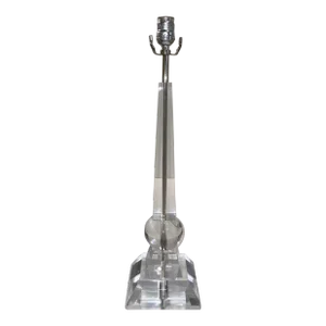 Mod Lucite Obelisk Table Lamp