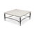 Contemporary Square Minimalist Marble Top Coffee Table For Sale - Image 3 of 10