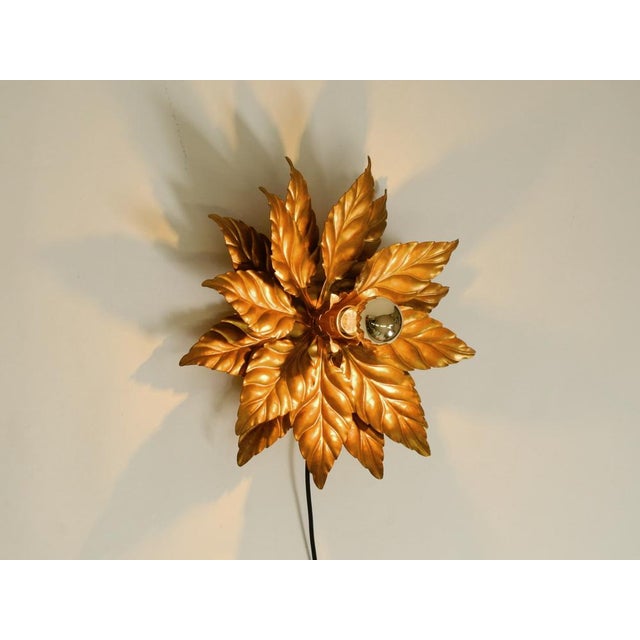 Large Gold-Plated Ceiling Lamp in the style of Hans Kögl Florentine, 1980s For Sale - Image 13 of 18