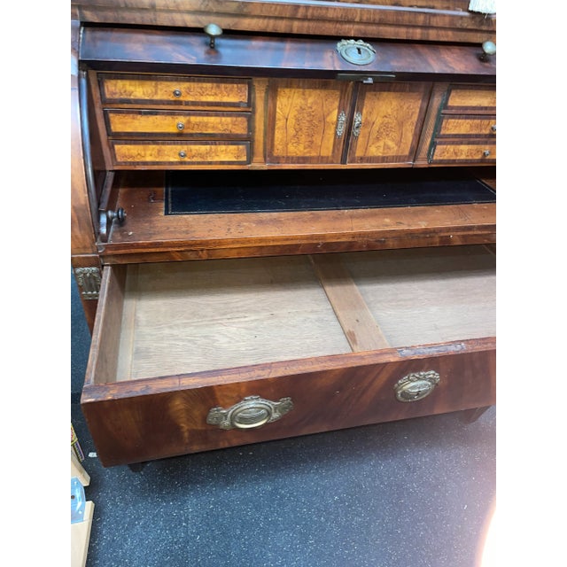 Antique German 1914 Gustav Knauer Roll Top Desk Wwi Era For Sale - Image 12 of 13