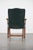 English Green Cowhide and Wooden Gainsborough Desk Chair For Sale - Image 4 of 13