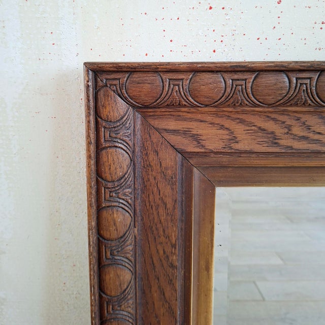 Victorian Reverse Painted and Etched Mirror from Befos, 1890s For Sale - Image 4 of 6