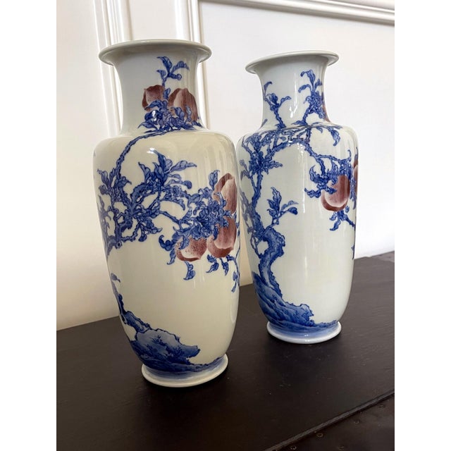 Pair of Rare Porcelain Commemorative Vases by Makuzu Kozan Meiji Period For Sale In Atlanta - Image 6 of 18