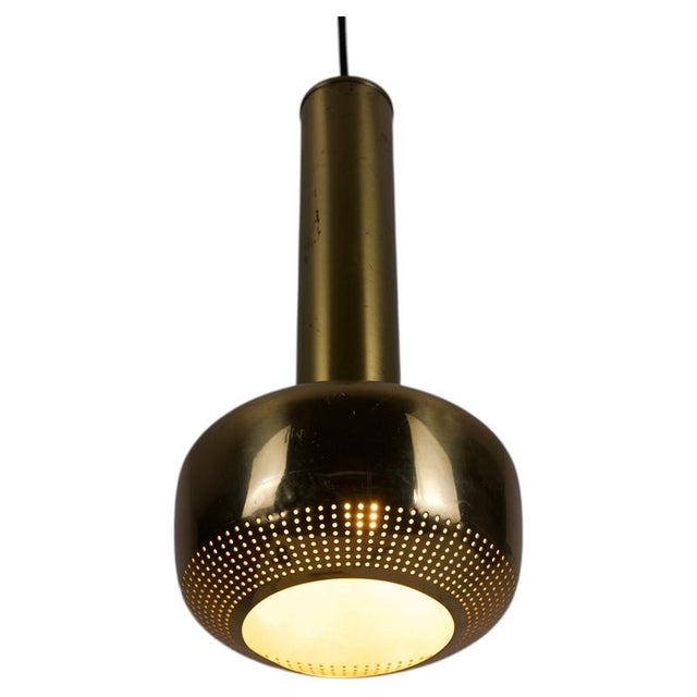 Brass Pendant Lamp by Vilhelm Lauritzen for Louis Poulen, Denmark, 1960s For Sale - Image 10 of 10
