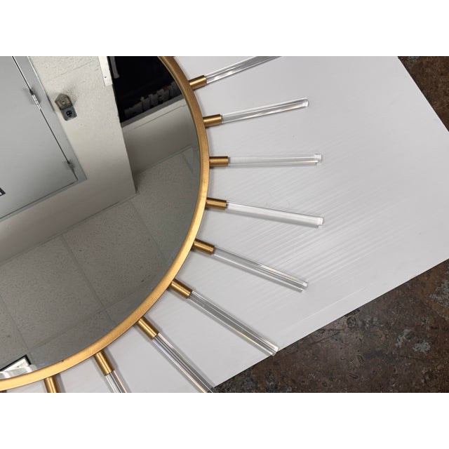 Plastic Grace Feyock for Uttermost Oracle Round Starburst Wall Mirror For Sale - Image 7 of 12