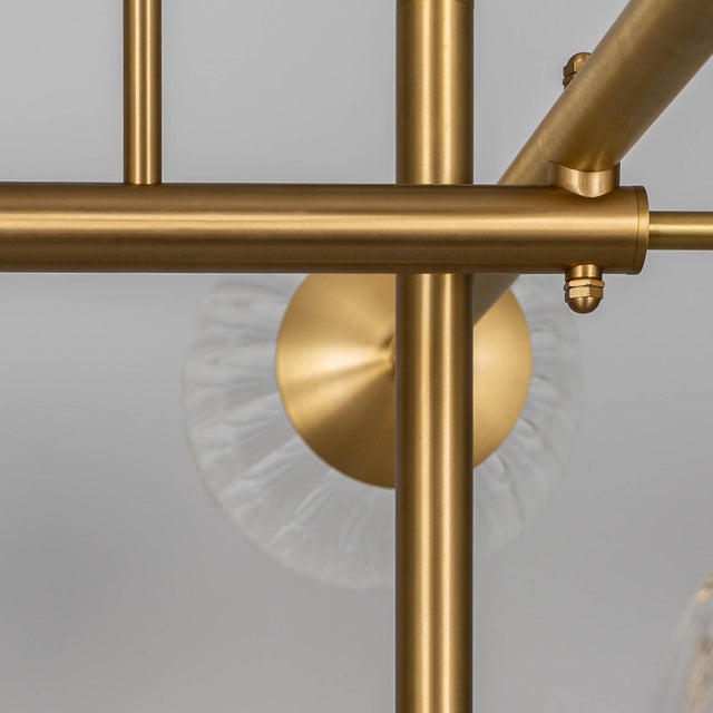 Riegel Lacquered Burnished Brass, Black Gun Metal and Polished Nickel Lighting by Schwung For Sale - Image 12 of 12