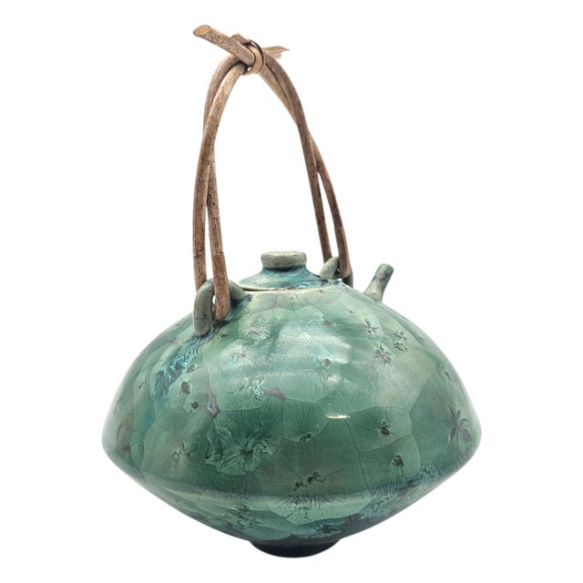 Jack Boydston Signed Crystalline Studio Teapot c.1948 5" For Sale - Image 4 of 18