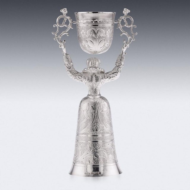 Silver Wedding Wager Cup, London, 1973 For Sale - Image 4 of 18