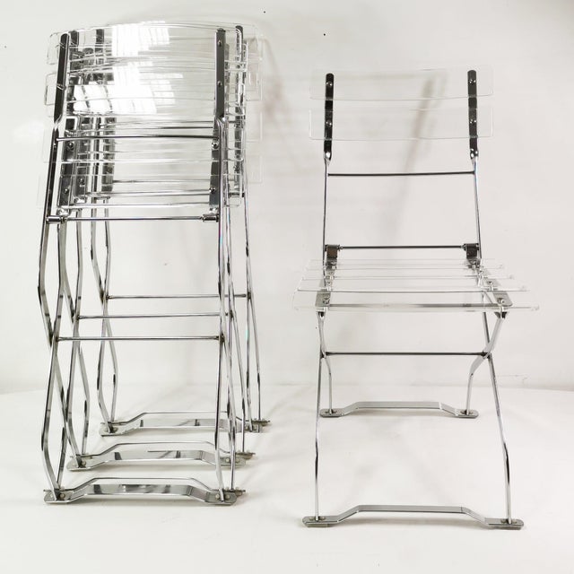Vintage Folding Chairs from Maison & Jardin, 1970s, Set of 4 For Sale - Image 18 of 18