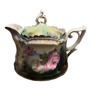 Early 1900s Rs Prussia Jeweled Syrup Pitcher With Lid