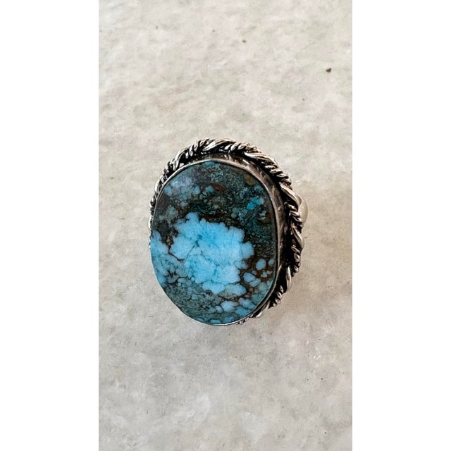 Lovely Vintage Sterling Silver Turquoise Ring.