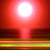 The artwork depicts a vibrant sunset over a calm sea, where the sun's glowing orb dominates the upper portion, radiating...