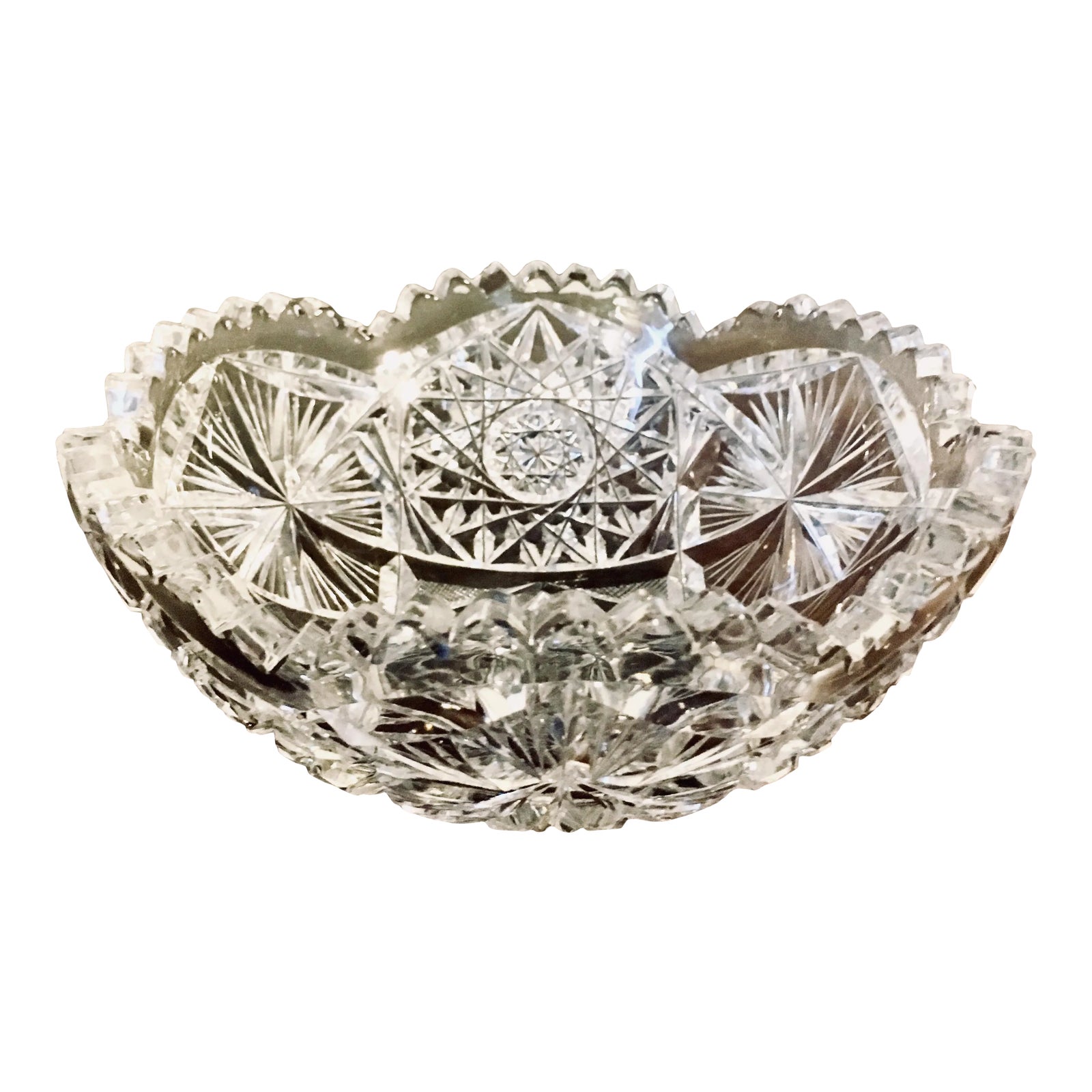 7" American Brilliant Period Cut Glass Bowl Chairish