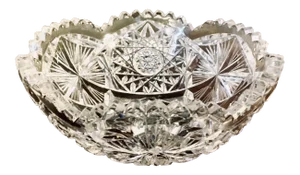 7" American Brilliant Period Cut Glass Bowl