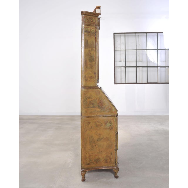 Late 19th Century 19th Century Venetian Lacquer Painted Secretary Bookcase Desk For Sale - Image 5 of 18