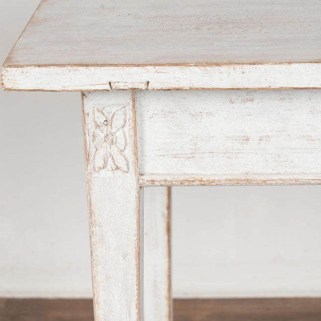 19th Century Swedish White Painted Pine Side Table For Sale - Image 10 of 13