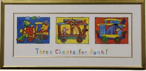 "Three Cheers for Pooh!" Gilt Framed Colour Print