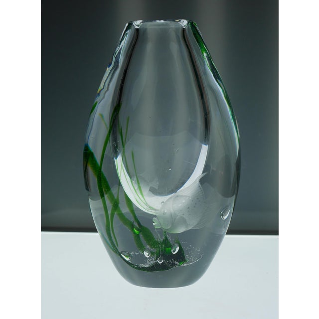 Seaweed & Fish Vases by V. L. Kosta, Set of 2 For Sale - Image 11 of 16