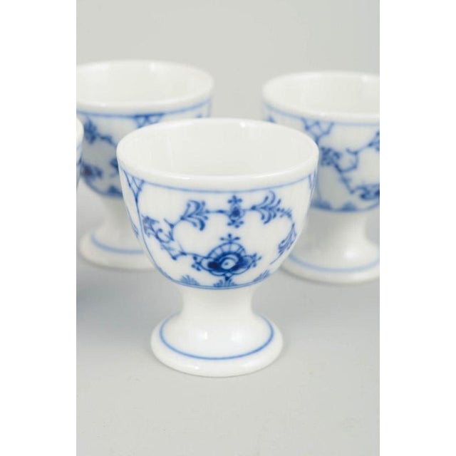 Blue Fluted Plain Egg Cups from Royal Copenhagen, 1920s, Set of 4 For Sale - Image 3 of 5