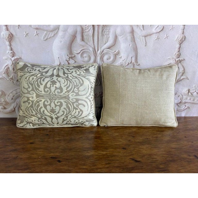A refined study in timeless Venetian elegance, this pair of custom couture pillows is crafted from an iconic Italian...